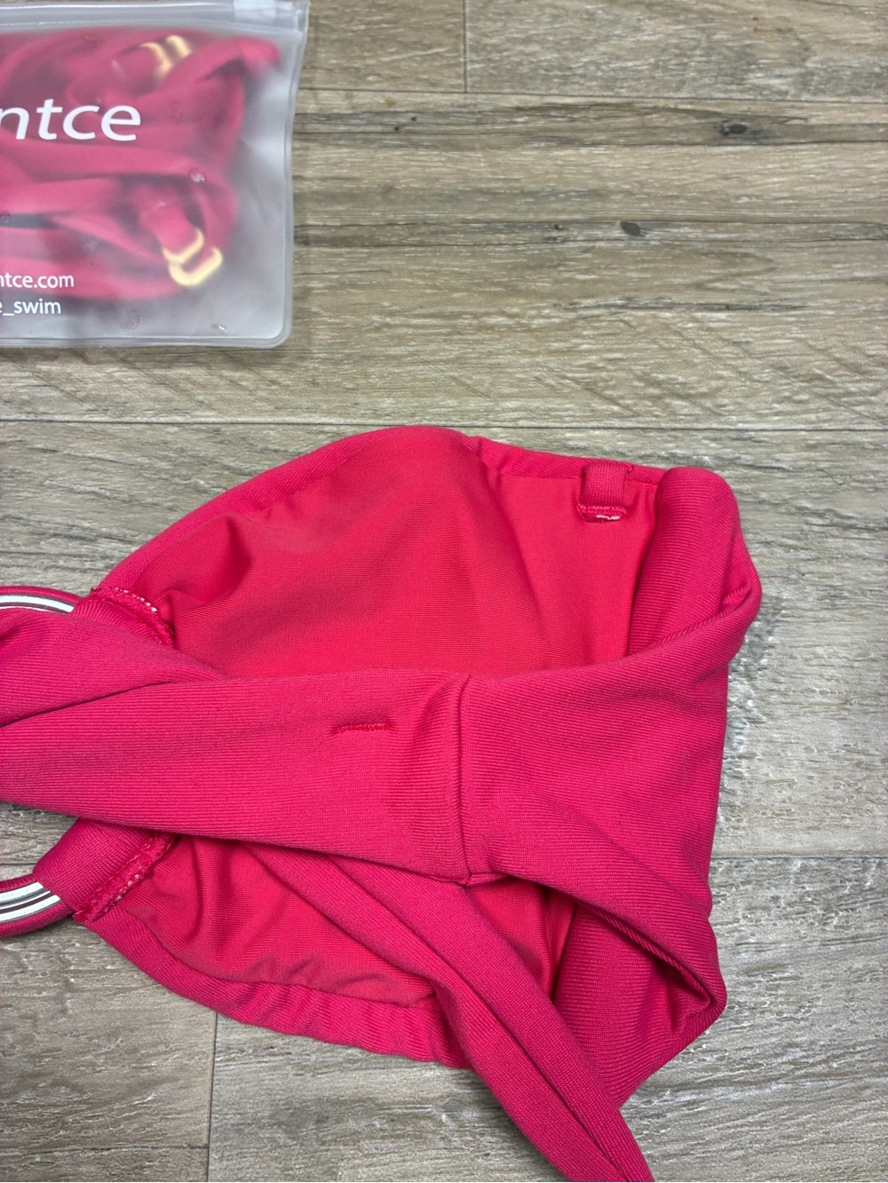 Montce Tori Ties Raspberry Bandeau Bikini Top - Picture 9 of 12